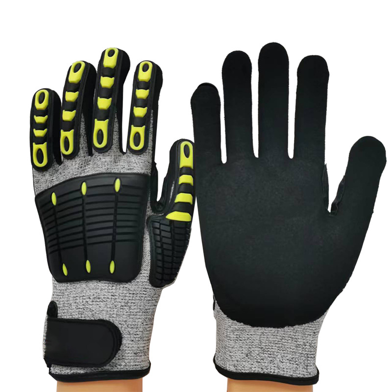 Work Glove Impact - Anti Vibration Gloves SBR Padding TPR