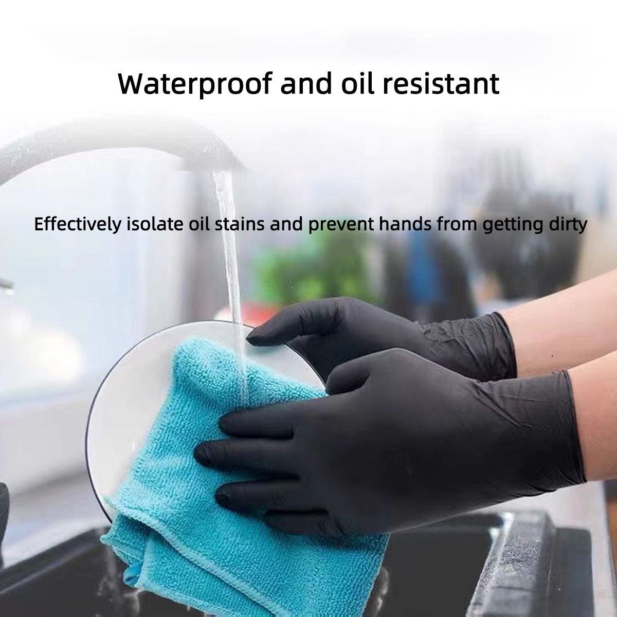 20/50/100pcs Black Vinyl Glove - đánh giá và giá Rubber Glove Cleaning