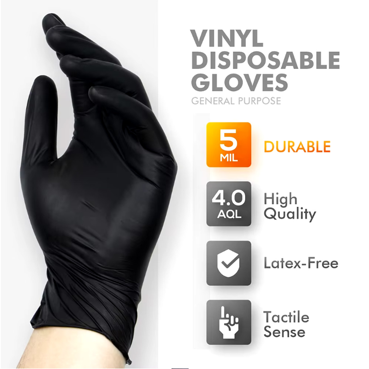 20/50/100pcs Black Vinyl Glove - đánh giá và giá Rubber Glove Cleaning